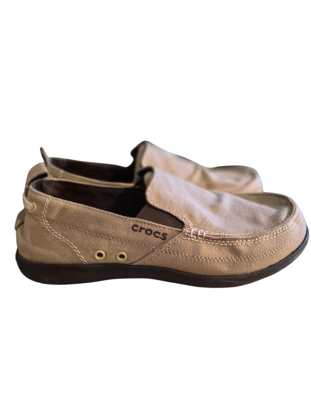 Crocs Mens Walu Canvas Slip-on Shoes - 10.              O9